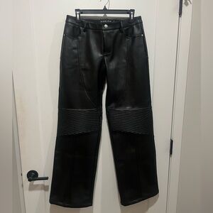 I.AM.GIA Kristie Pant black wide leg faux leather trousers, Like New!